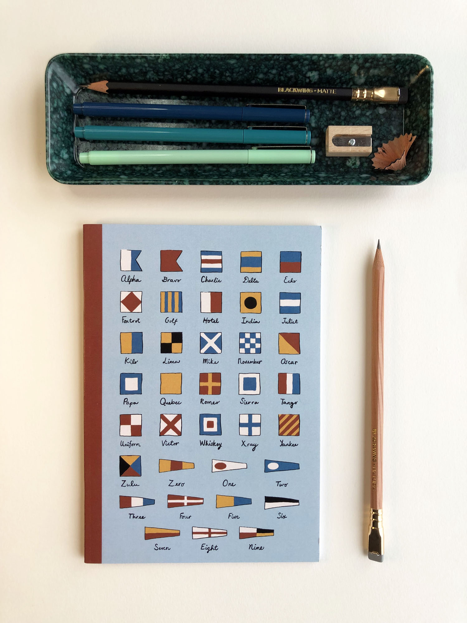 Nautical Flags Lined A5 Notebook